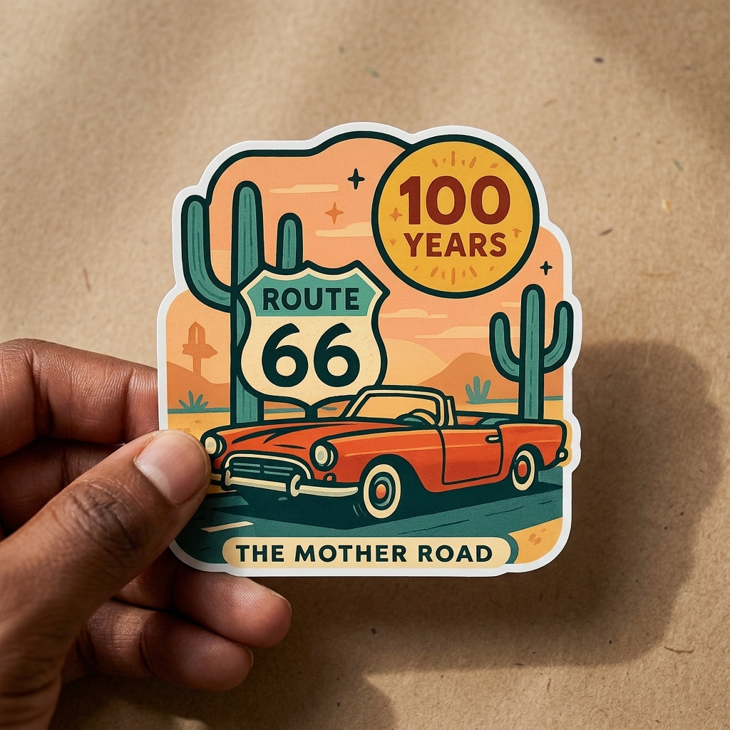 Route 66 sticker - lifestyle photo 4