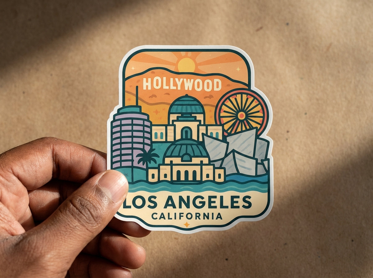 Los Angeles, California sticker - lifestyle photo 2