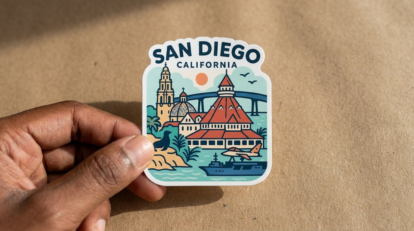 San Diego, CA sticker - lifestyle photo 3