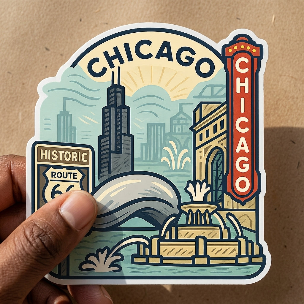 Chicago, IL sticker - lifestyle photo 2