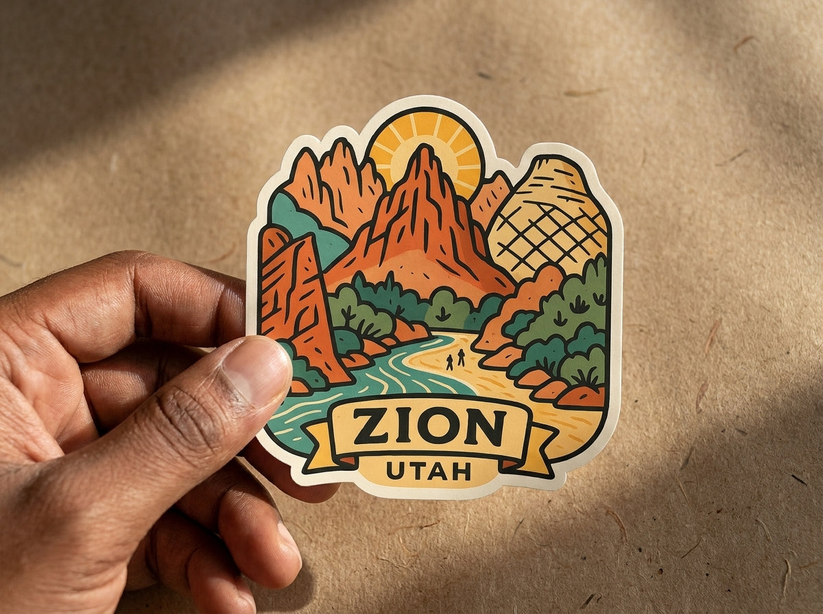 Zion, Utah sticker - lifestyle photo 2