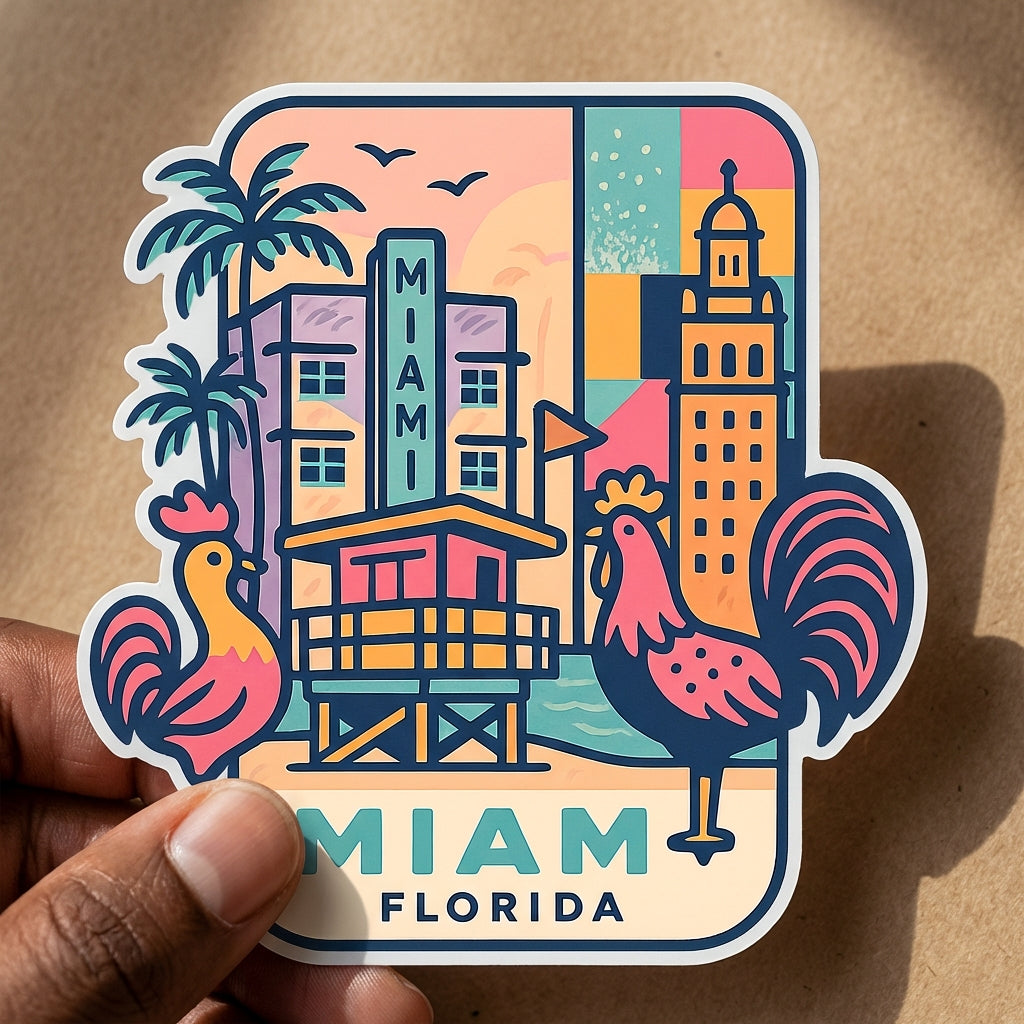 Miami, Florida sticker - lifestyle photo 3