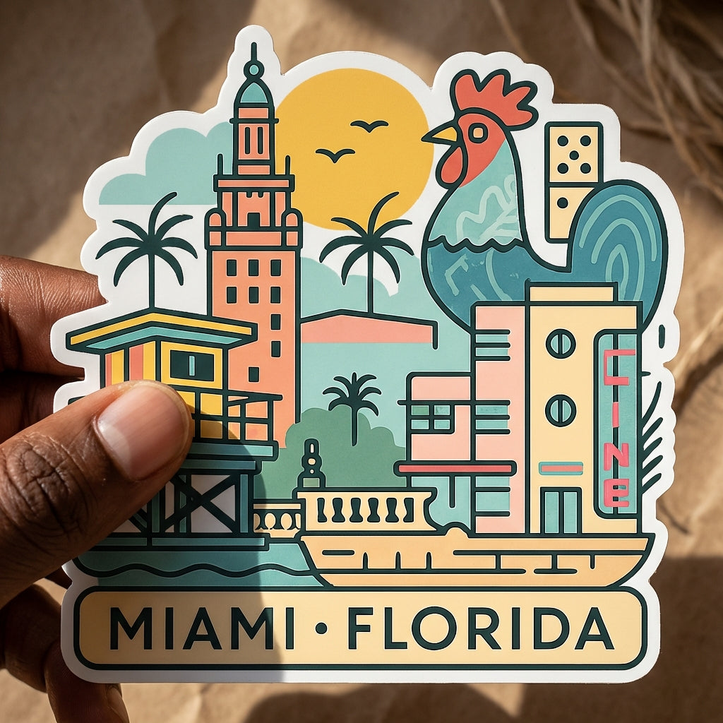 Miami, Florida sticker - lifestyle photo 1