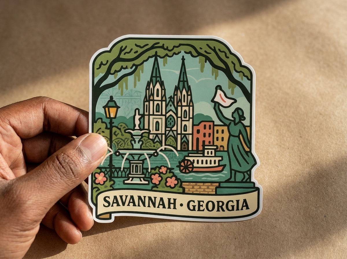 Savannah, GA sticker - lifestyle photo 2