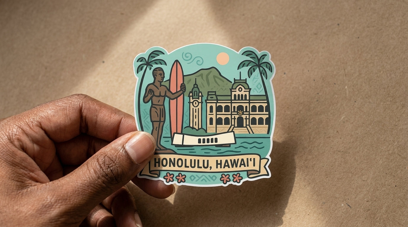 Honolulu, HI sticker - lifestyle photo 2