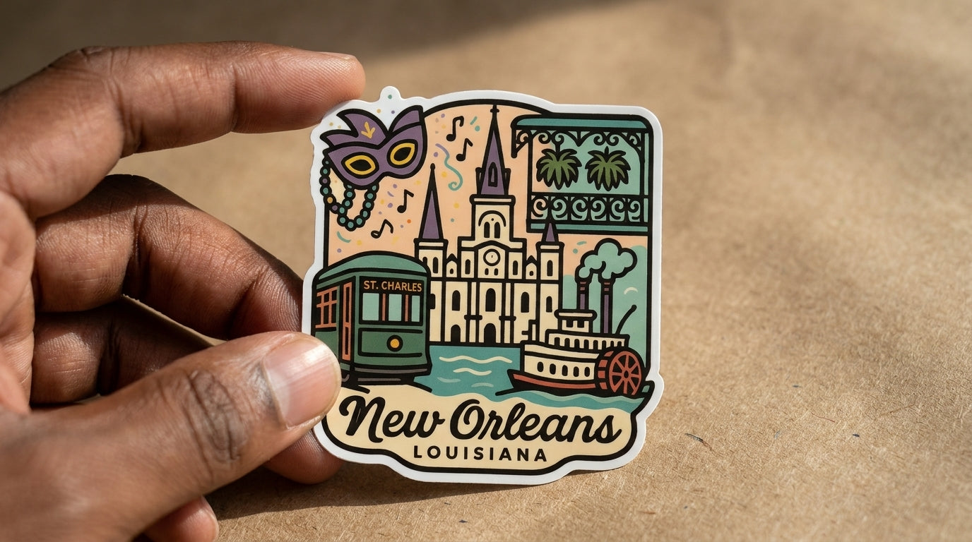 New Orleans, LA sticker - lifestyle photo 2