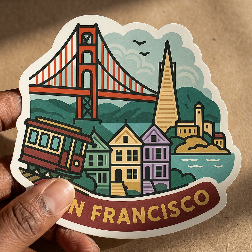 San Francisco sticker - lifestyle photo 2