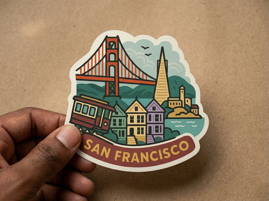 San Francisco sticker - lifestyle photo 1