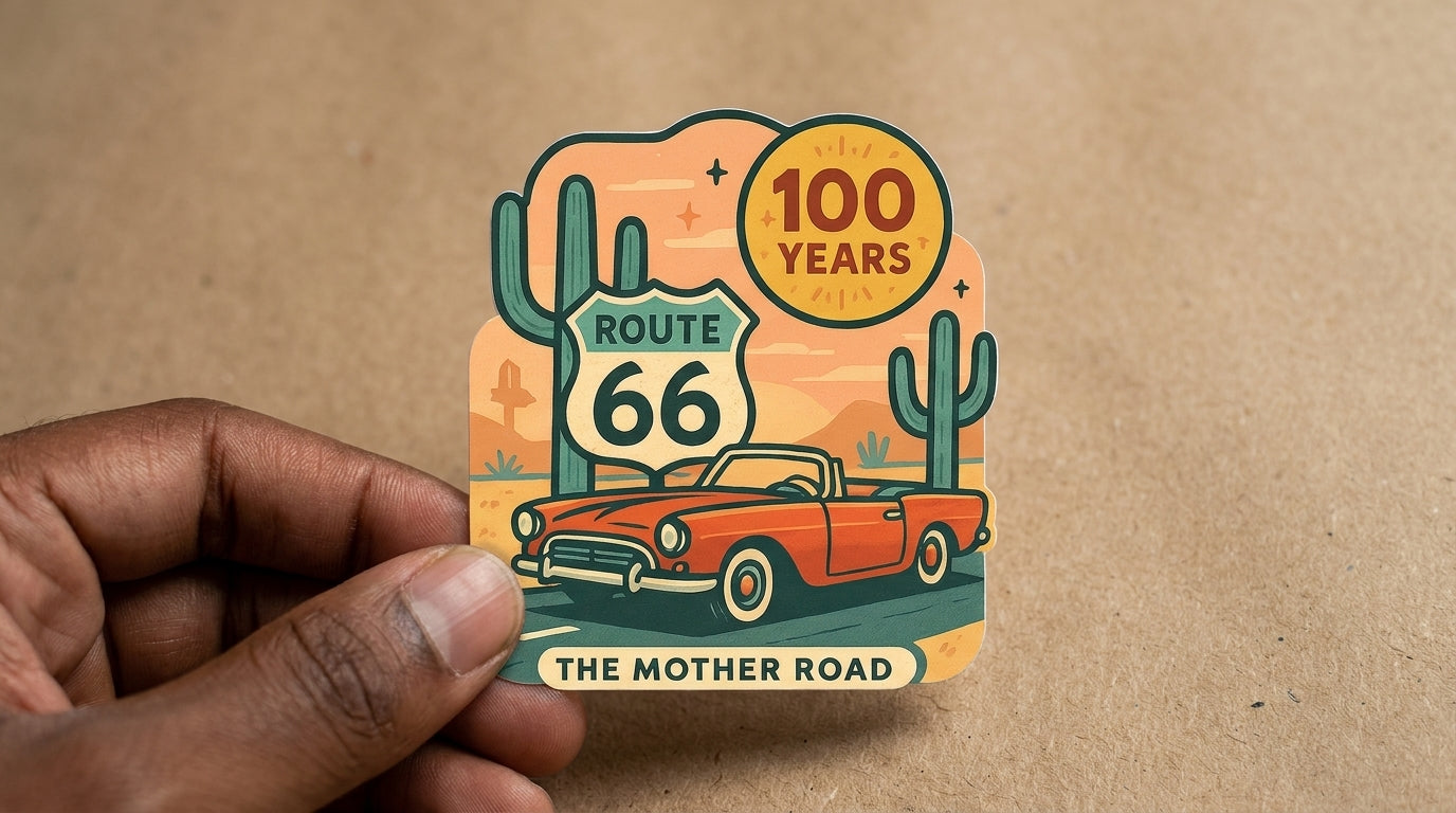 Route 66 sticker - lifestyle photo 3