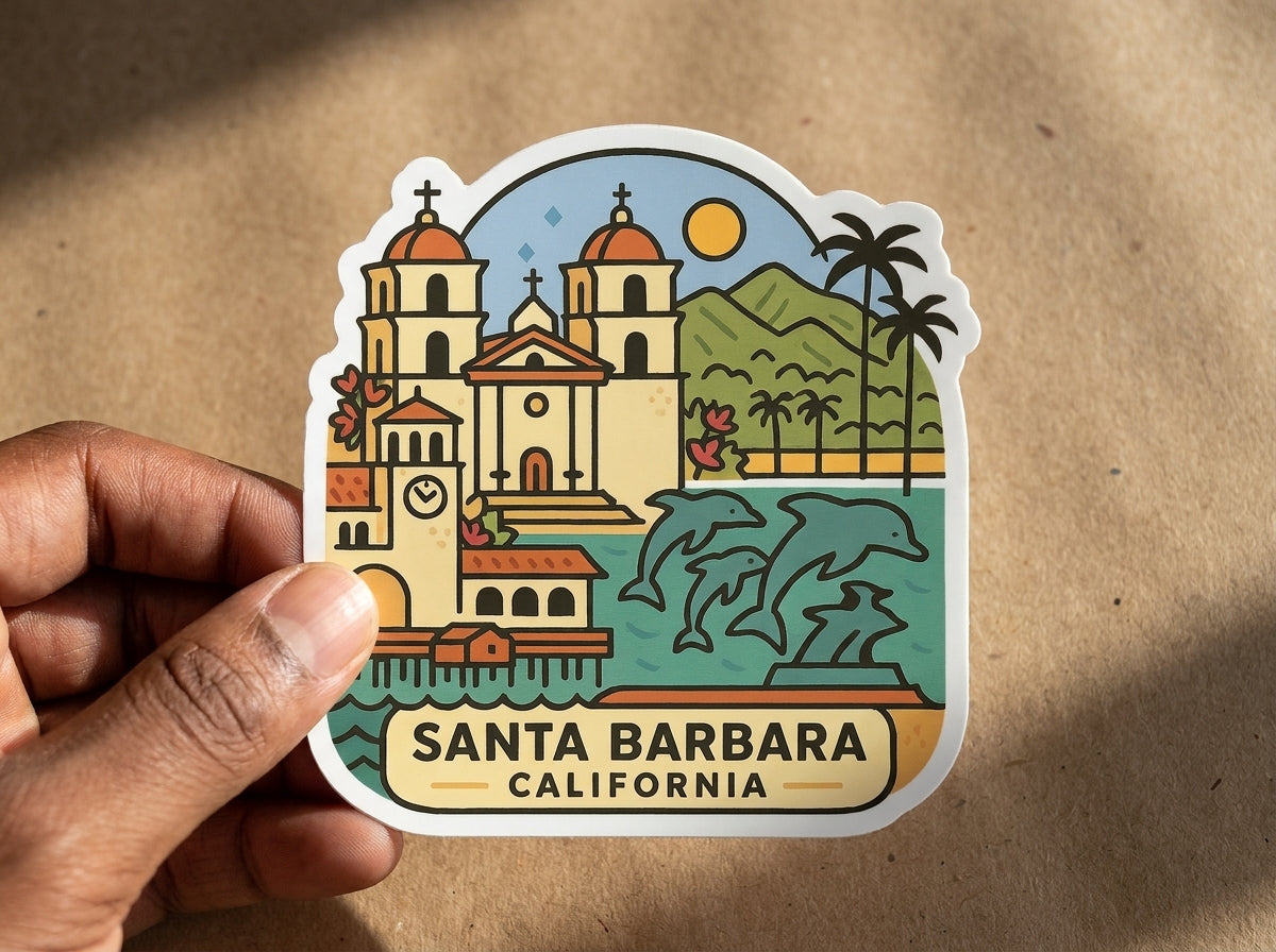 Santa Barbara, California sticker - lifestyle photo 2