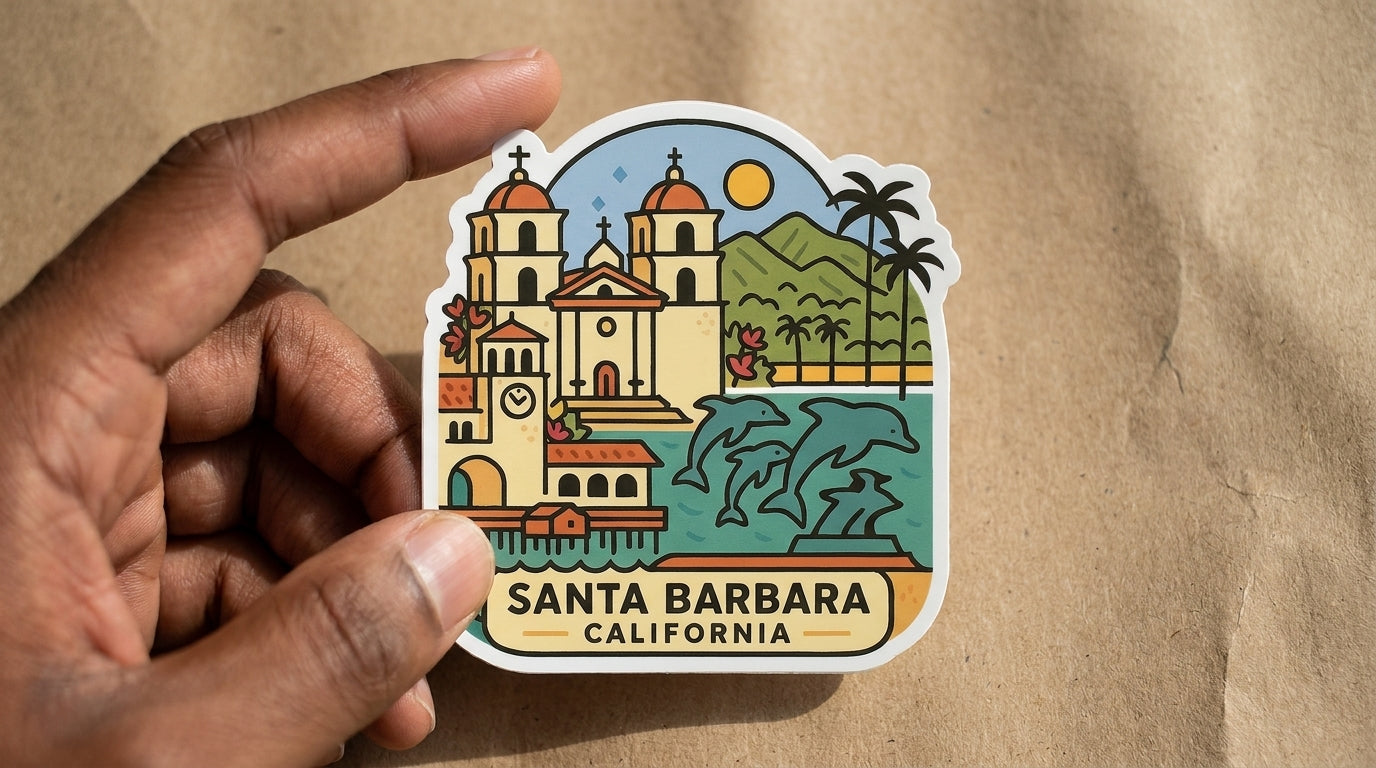 Santa Barbara, California sticker - lifestyle photo 1