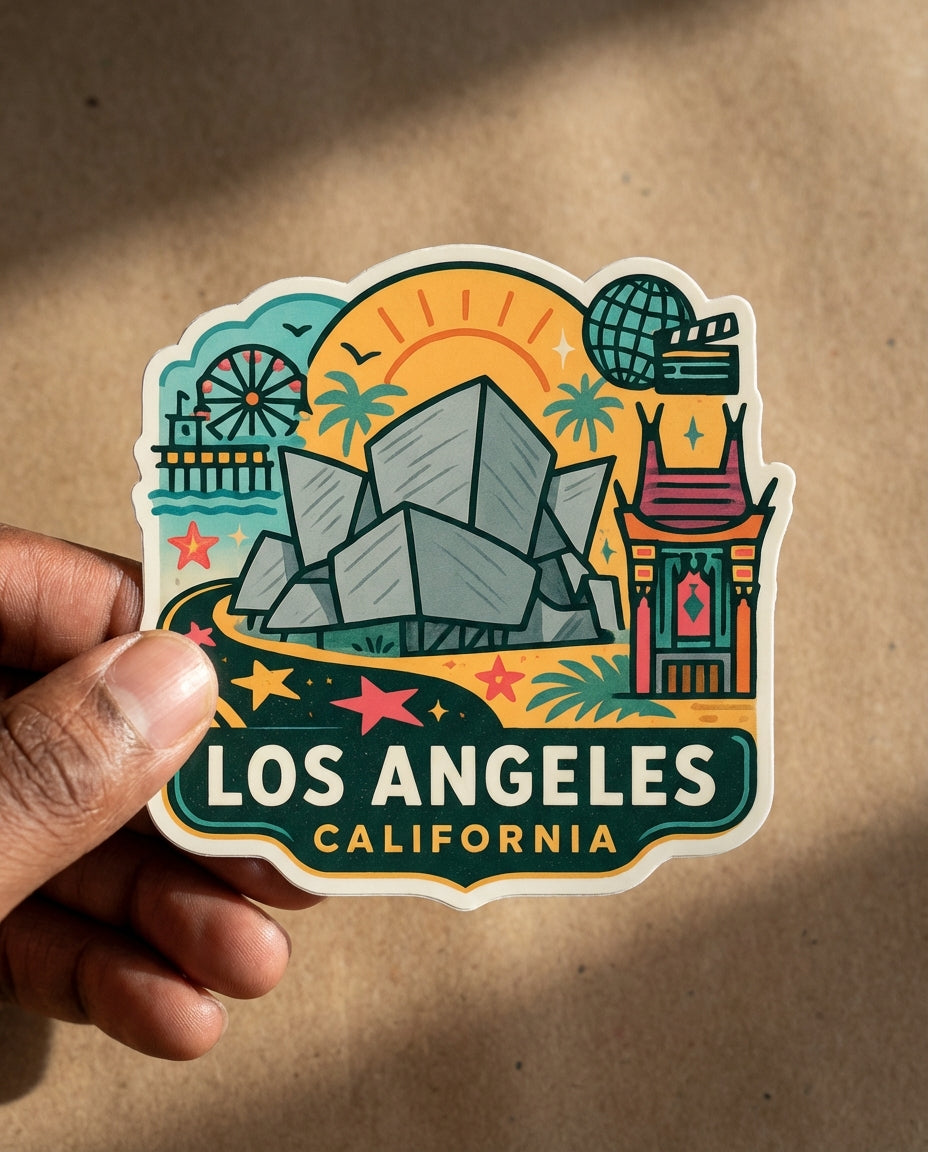 Los Angeles, California sticker - lifestyle photo 2