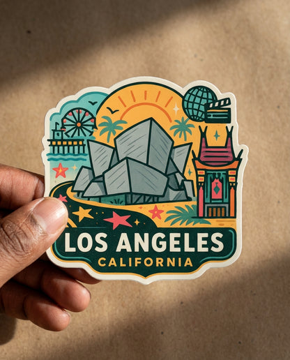 Los Angeles, California sticker - lifestyle photo 2