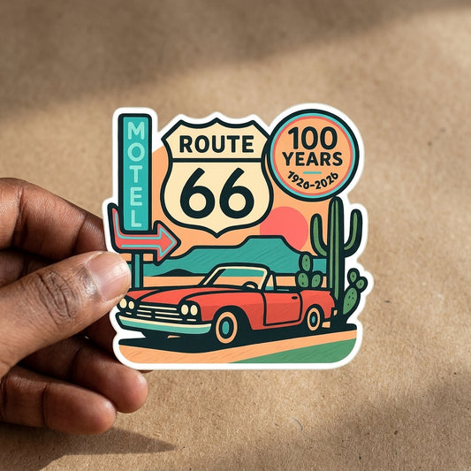 Route 66 sticker - lifestyle photo 1