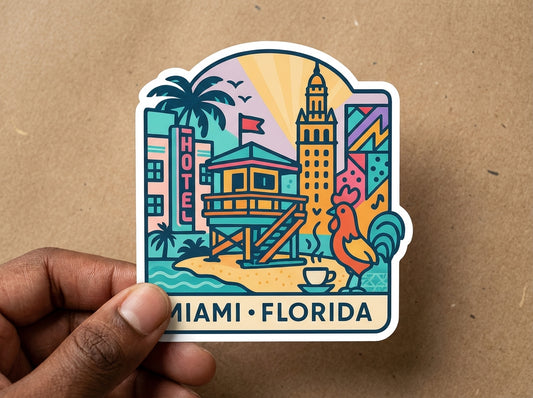 Miami, Florida sticker - lifestyle photo 2