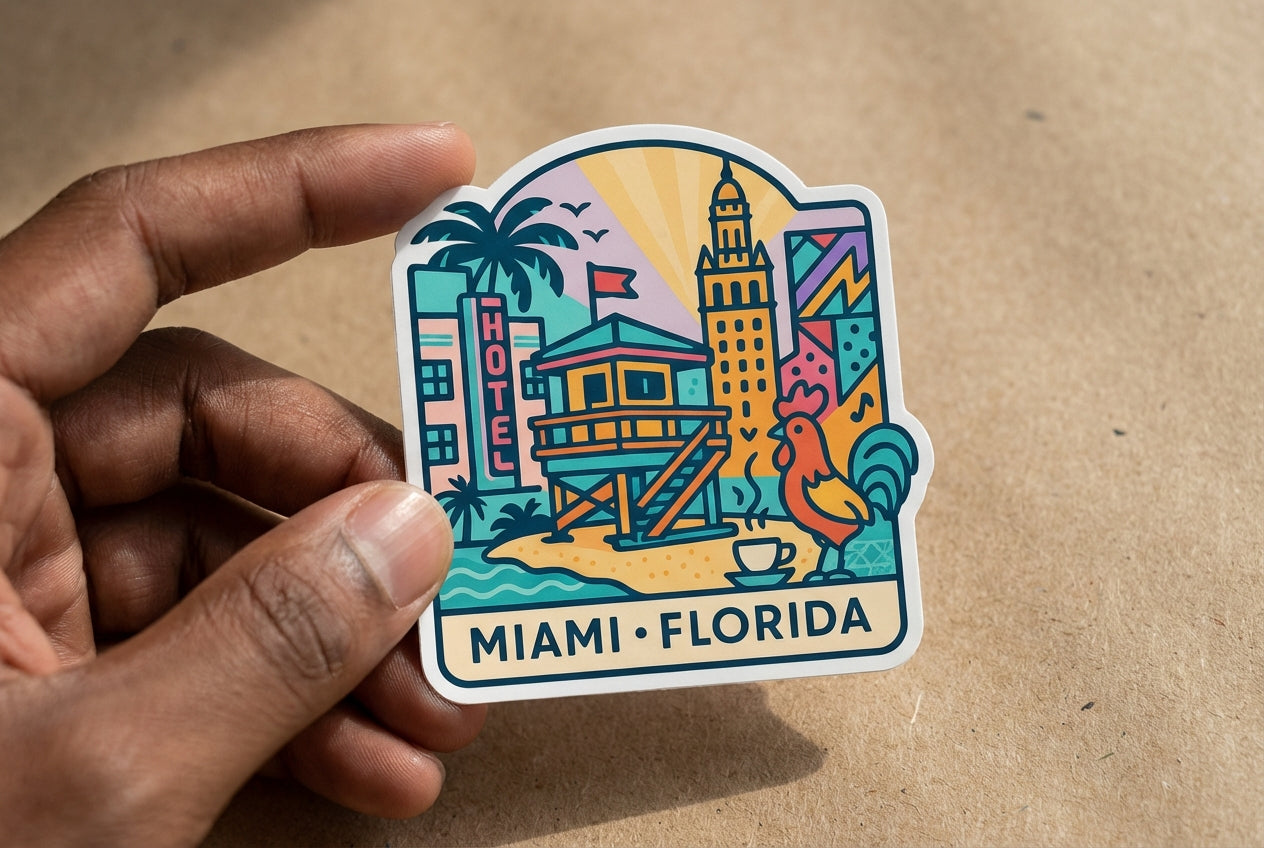 Miami, Florida sticker - lifestyle photo 1