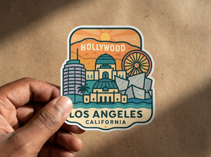 Los Angeles, California sticker - lifestyle photo 2