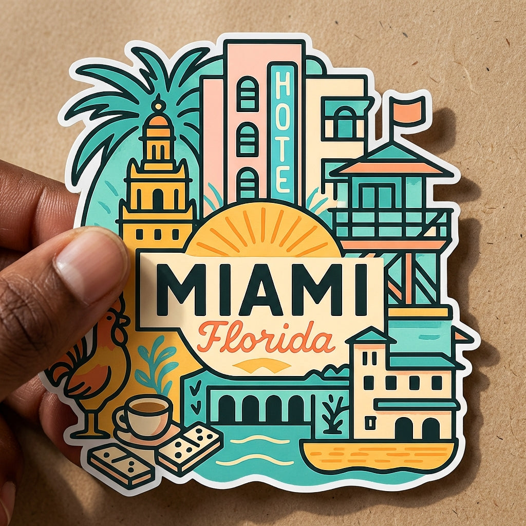 Miami, Florida sticker - lifestyle photo 3
