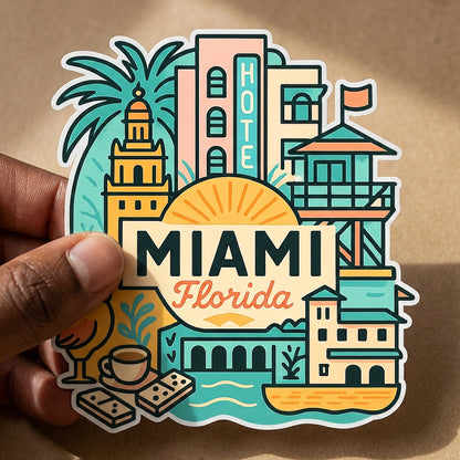 Miami, Florida sticker - lifestyle photo 2