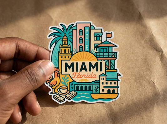 Miami, Florida sticker - lifestyle photo 1