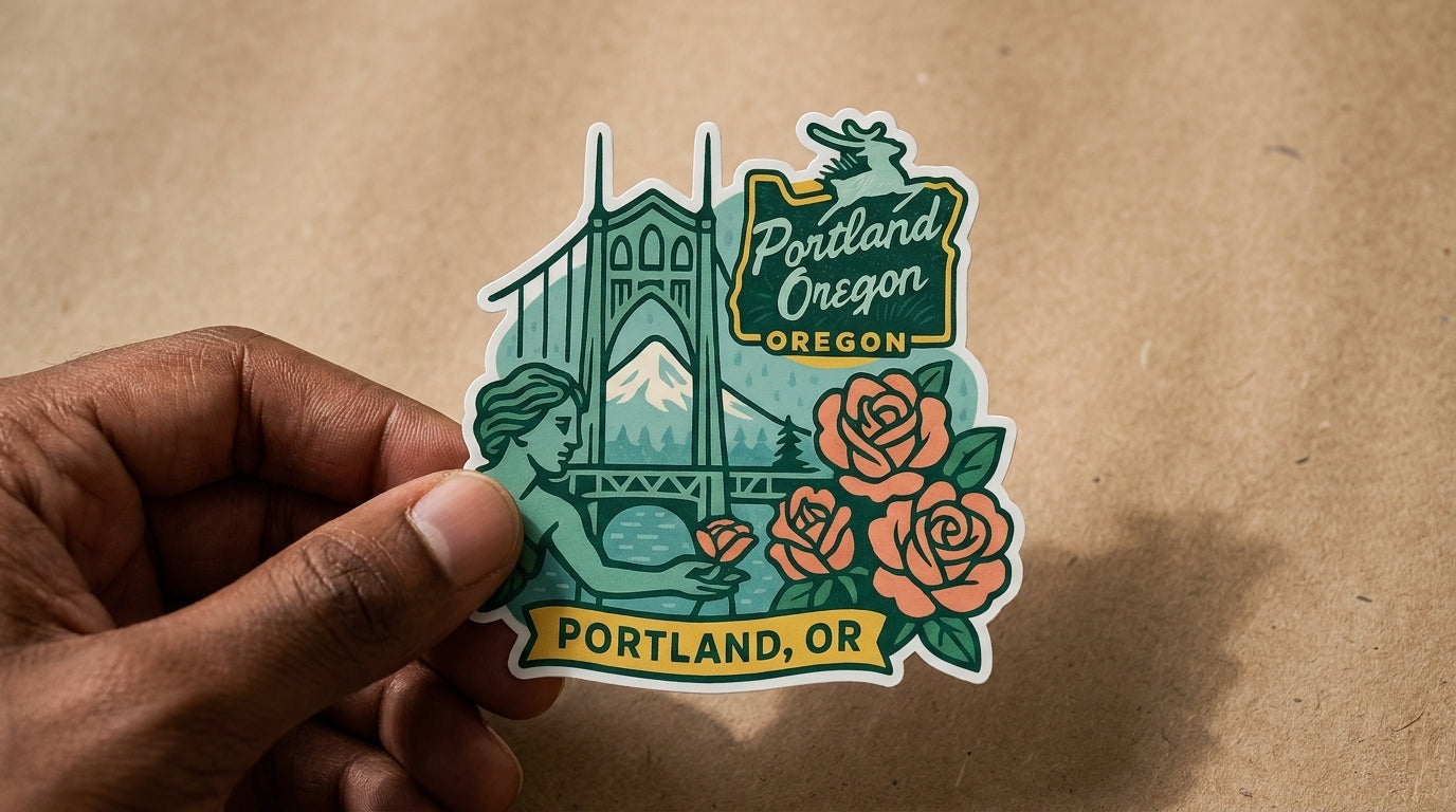 Portland, OR sticker - lifestyle photo 2