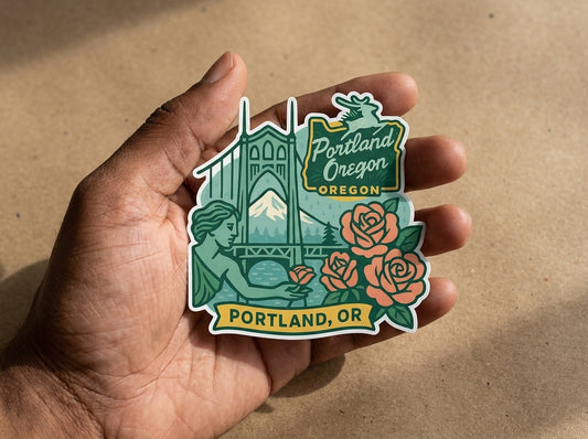 Portland, OR sticker - lifestyle photo 1