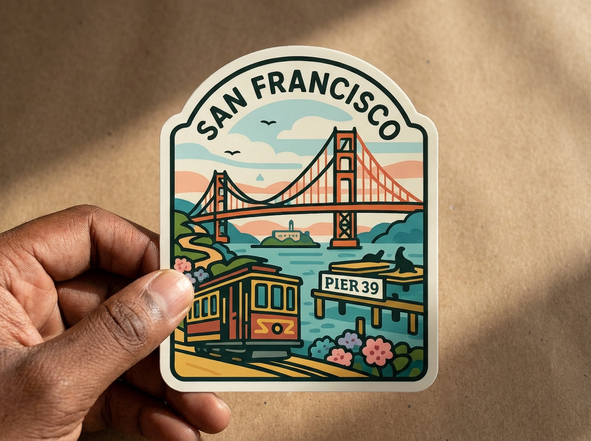 San Francisco sticker - lifestyle photo 1