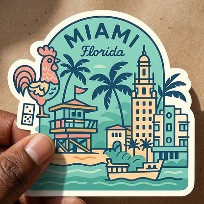 Miami, Florida sticker - lifestyle photo 2