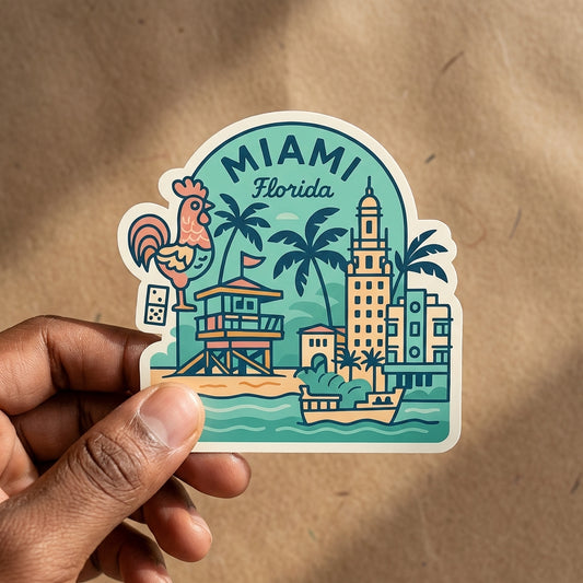 Miami, Florida sticker - lifestyle photo 1