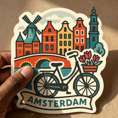 Amsterdam sticker - lifestyle photo 4