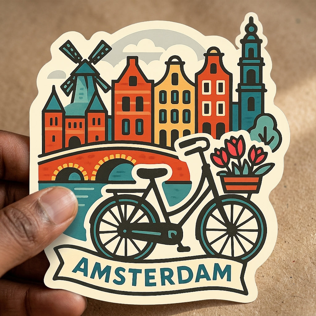 Amsterdam sticker - lifestyle photo 3