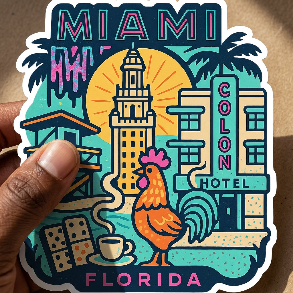 Miami sticker - lifestyle photo 4
