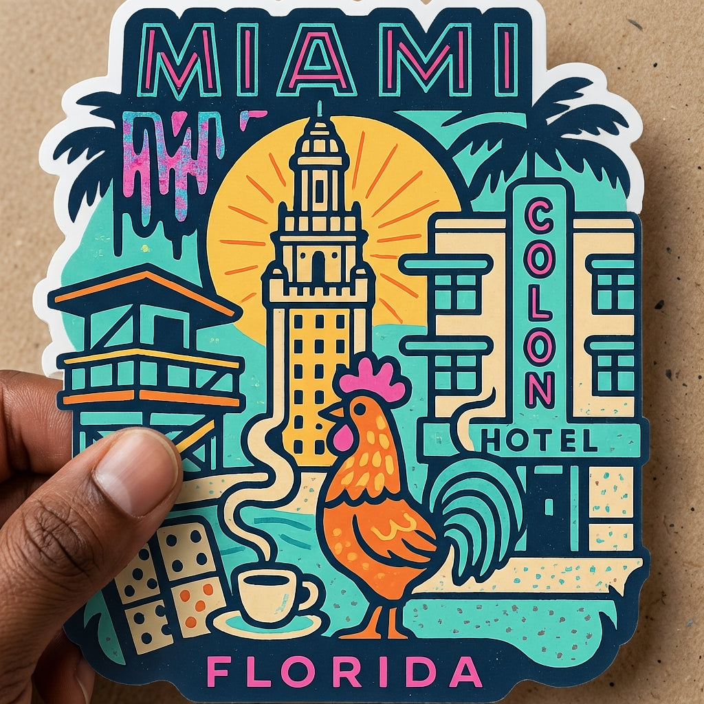 Miami sticker - lifestyle photo 3