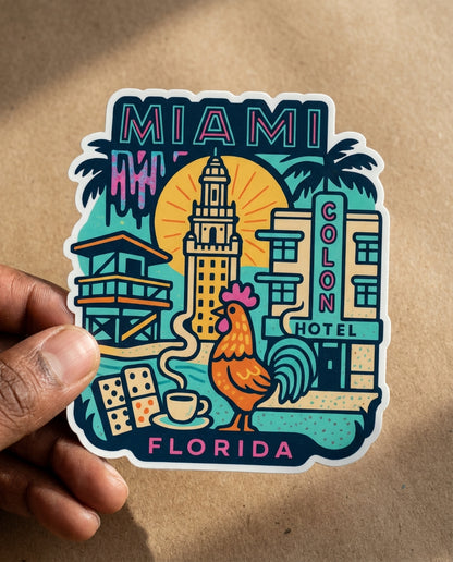 Miami sticker - lifestyle photo 2