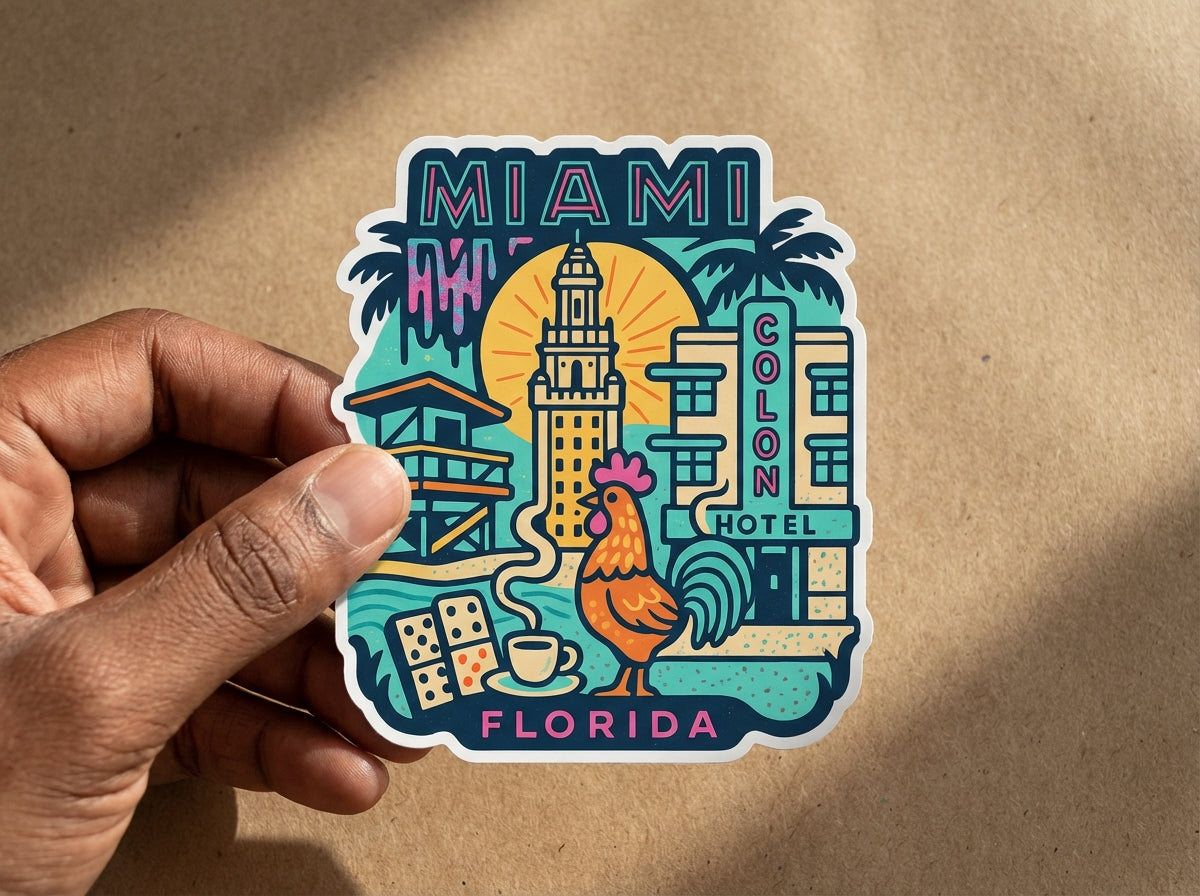 Miami sticker - lifestyle photo 1