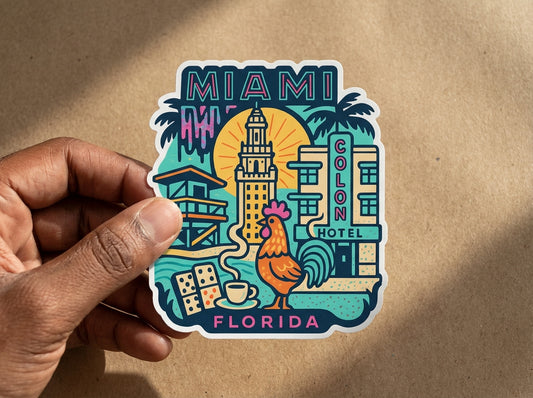 Miami sticker - lifestyle photo 1