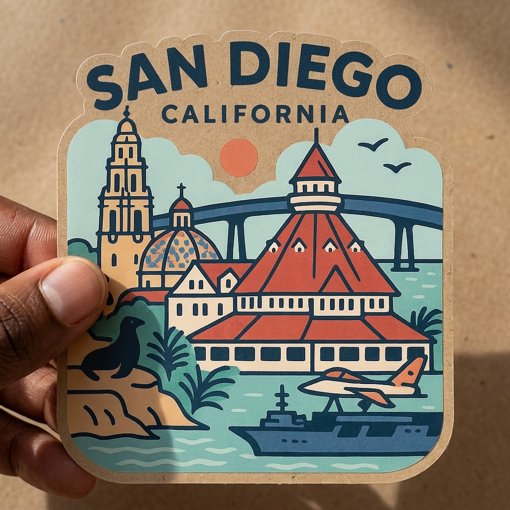 San Diego, CA sticker - lifestyle photo 2
