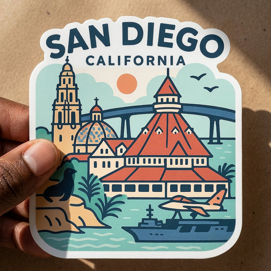 San Diego, CA sticker - lifestyle photo 1