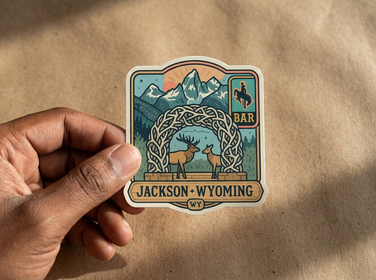 Jackson, Wyoming sticker - lifestyle photo 2