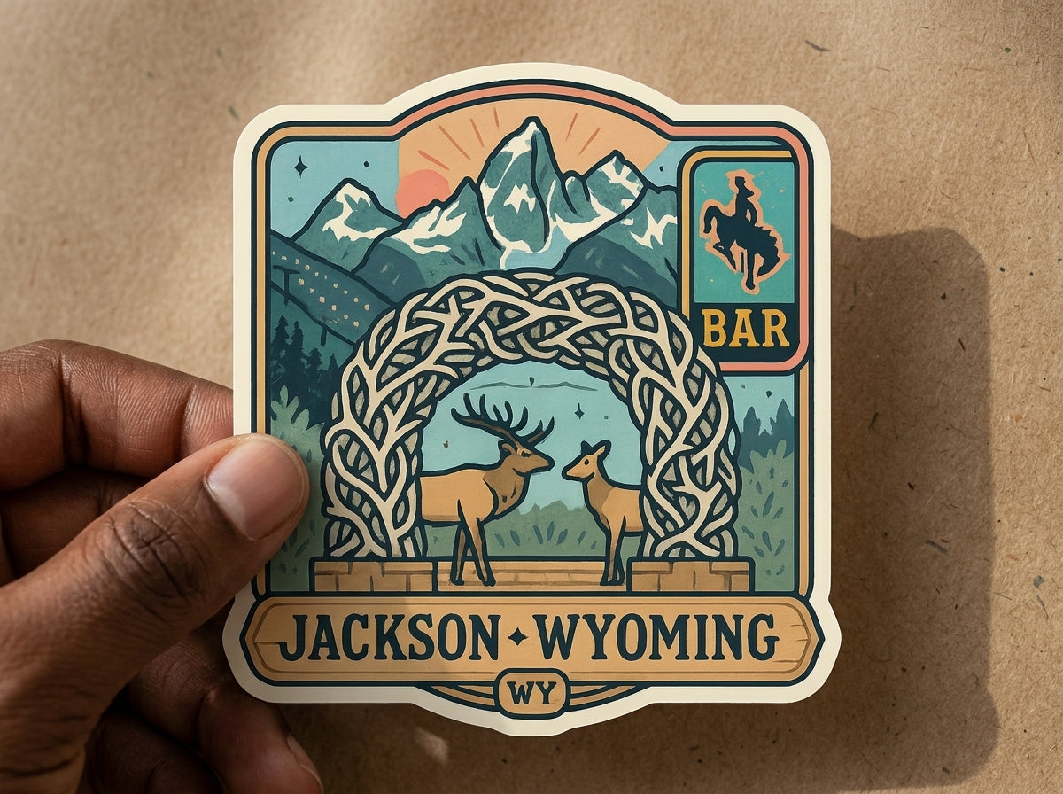 Jackson, Wyoming sticker - lifestyle photo 1