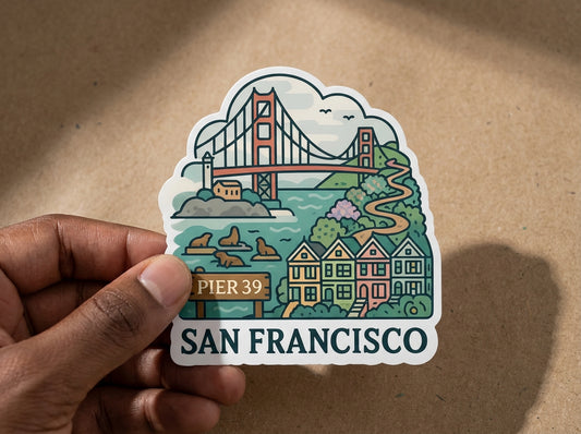 San Francisco sticker - lifestyle photo 1