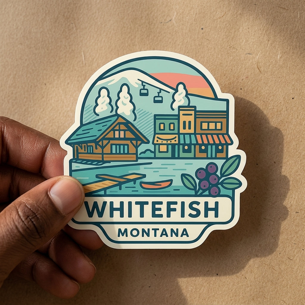 Whitefish, Montana sticker - lifestyle photo 1