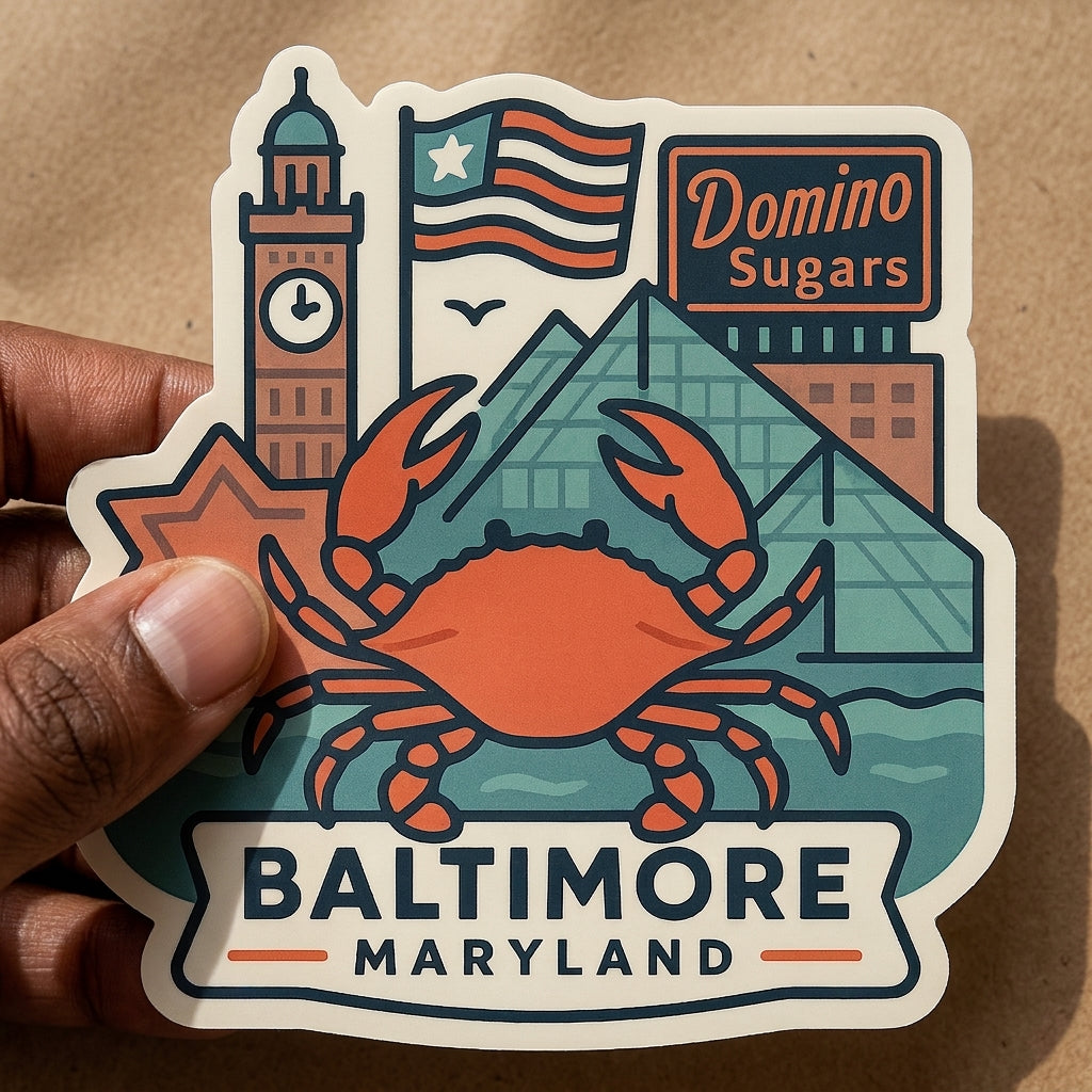 Baltimore, MD sticker - lifestyle photo 2