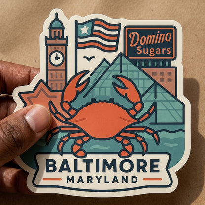 Baltimore, MD sticker - lifestyle photo 2