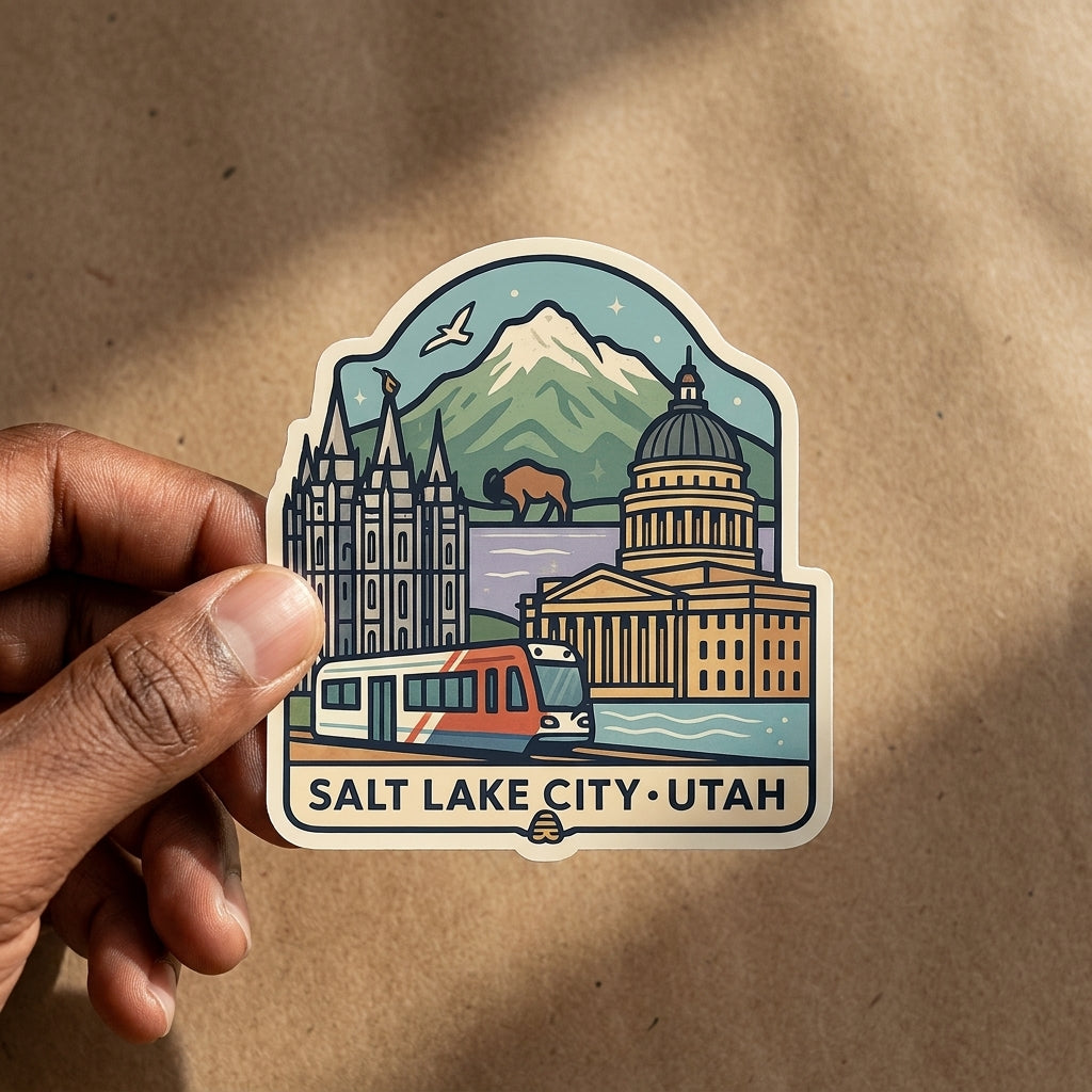 Salt Lake City, UT sticker - lifestyle photo 1