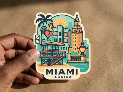 Miami sticker - lifestyle photo 2