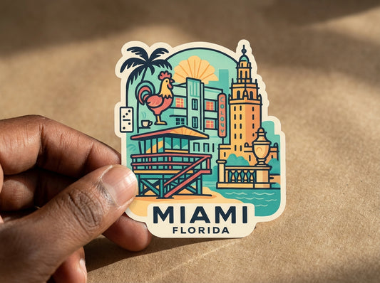Miami sticker - lifestyle photo 1