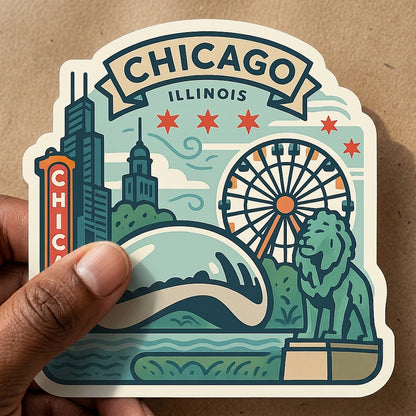 Chicago, Illinois sticker - lifestyle photo 2
