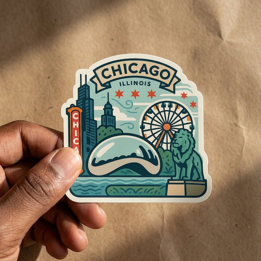 Chicago, Illinois sticker - lifestyle photo 1