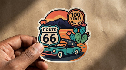 Route 66 sticker - lifestyle photo 2